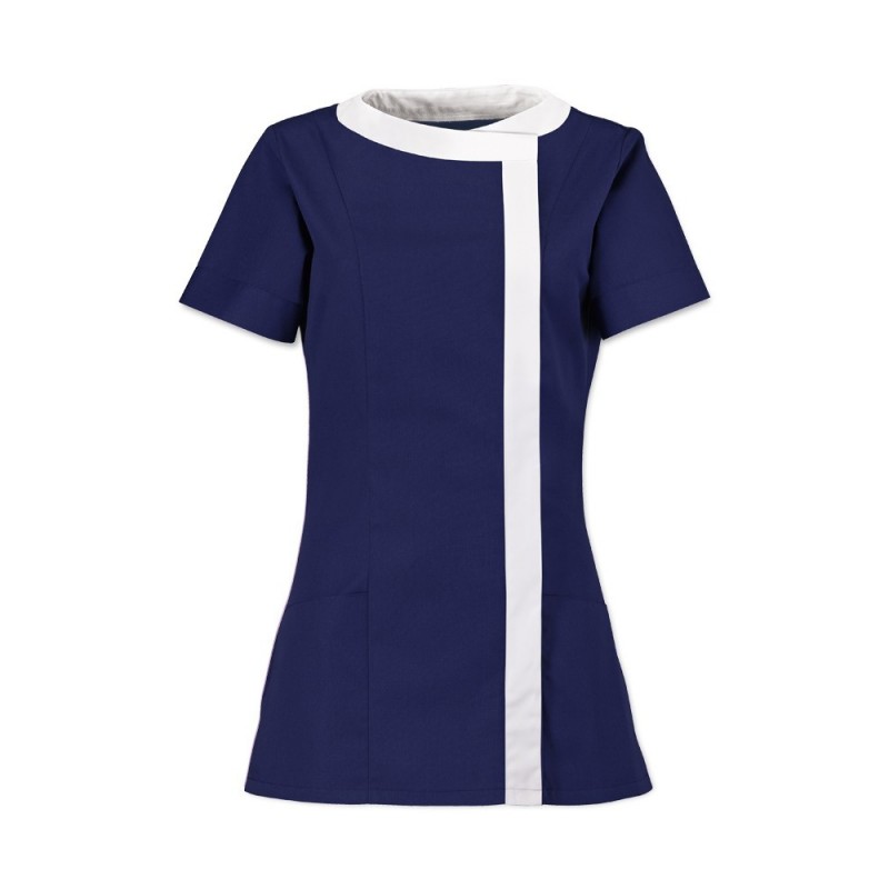 Women’s Asymmetrical Tunic - NF191

Women’s asymmetrical tunic with a more distinctive and contemporary, less medical, appearance with the functional features of a traditional tunic.

Features a concealed zip fastening, flattering front panel seam and double back shoulder pleats.

Made of hard wearing polyester/cotton fabric.